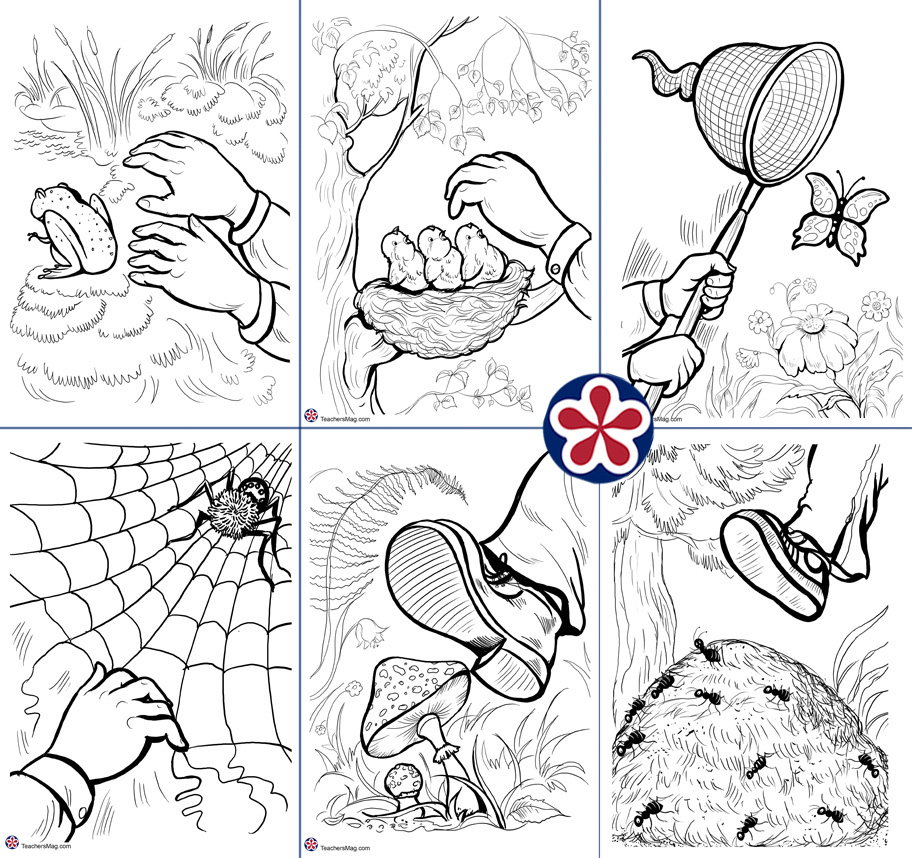 Earth Day Coloring Pages: How to Behave in the Nature