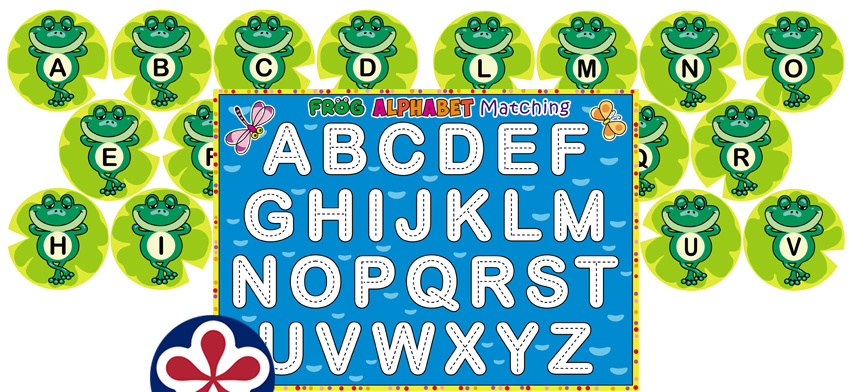 Frog Alphabet Matching: Game for Kids with a Pound Theme
