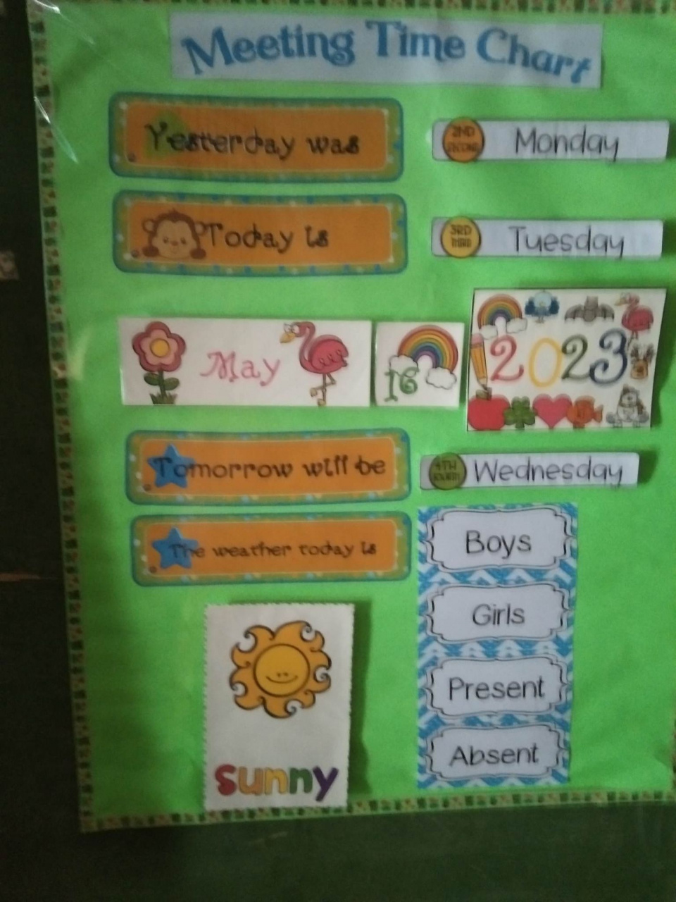 Weather Chart and Alphabets