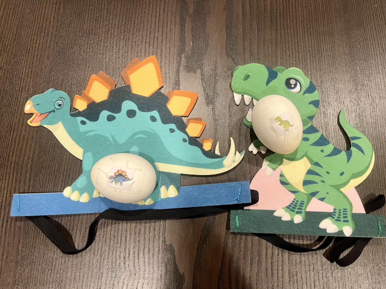 Dinosaur egg hunting role play