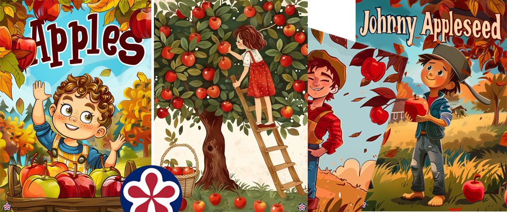 Posters for Preschoolers and Elementary Students:  Johnny Appleseed and Apple Theme