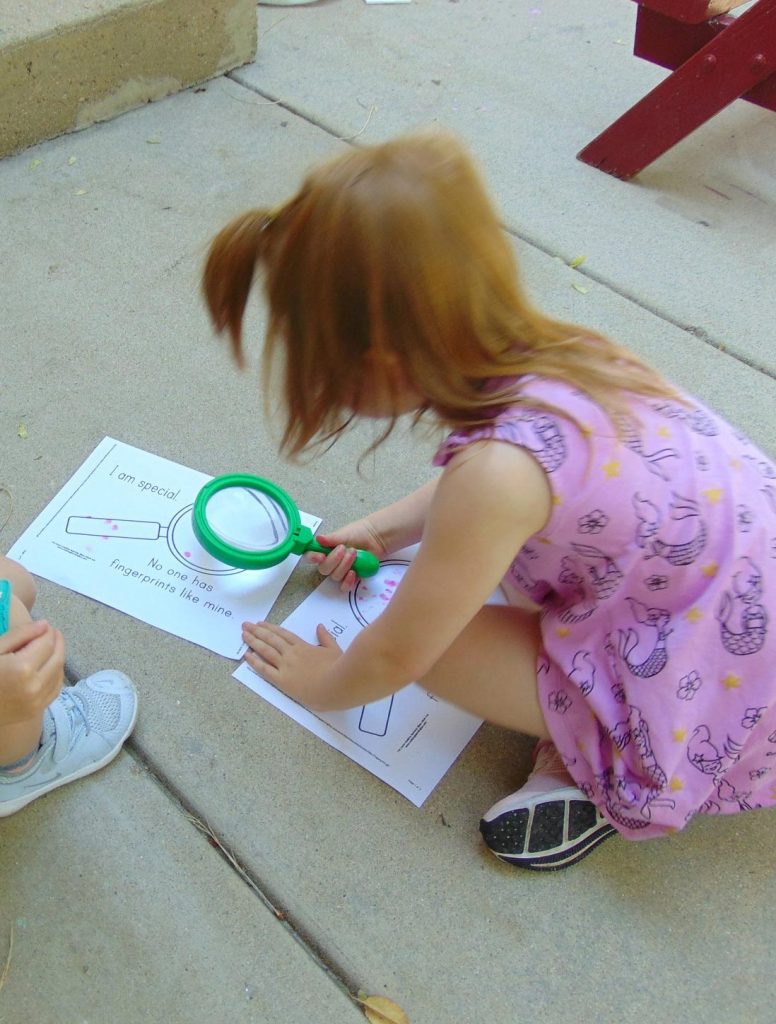 Exploring Your Fingerprints: Preschool Science Activity