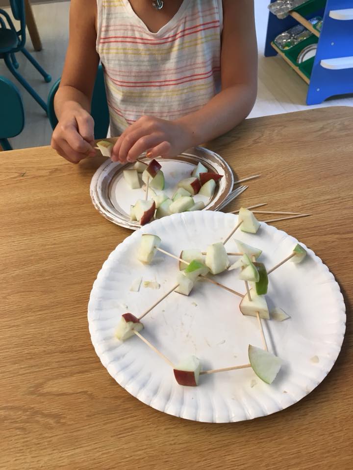 Apple Toothpick Sculptures for preschoolers