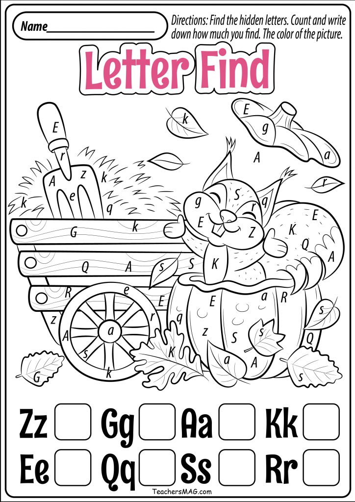 Fall Worksheets and Printables for Preschool