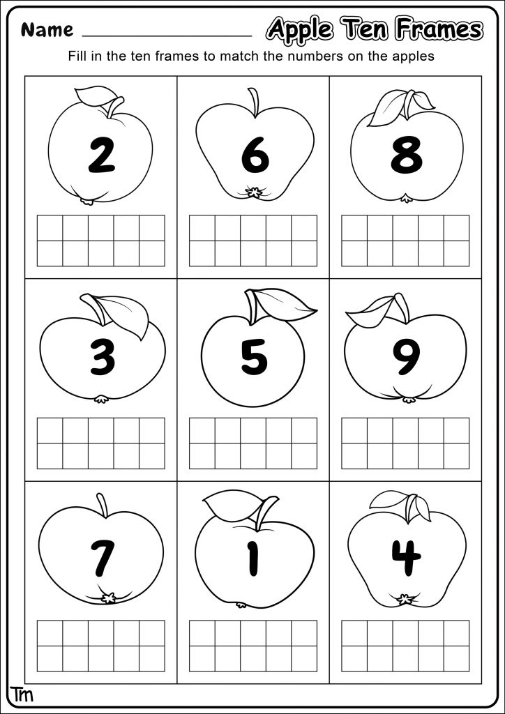 fall math worksheets for kindergarten