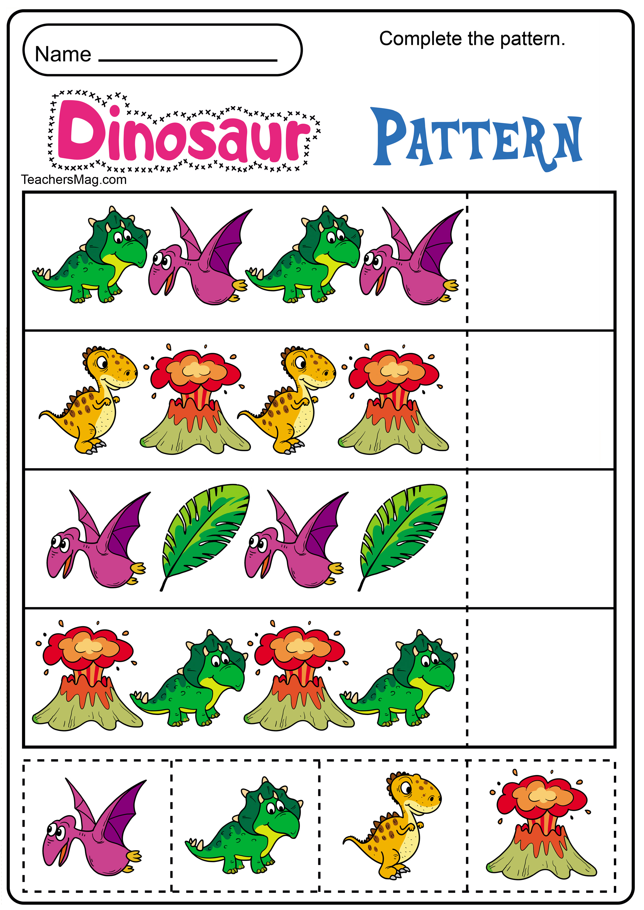 Free Dinosaur Printables Preschool