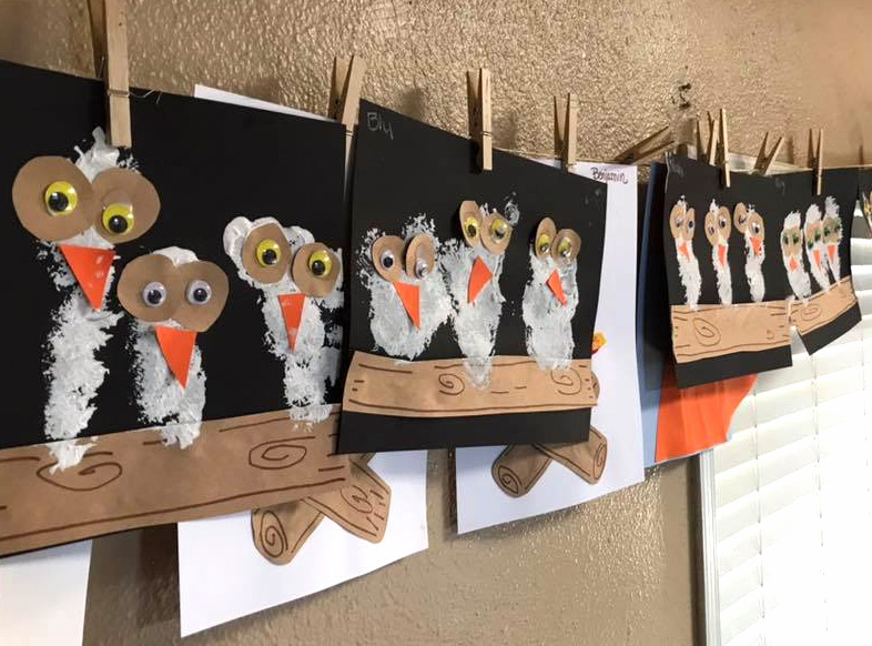 Owl Craft for Preschool Students. 