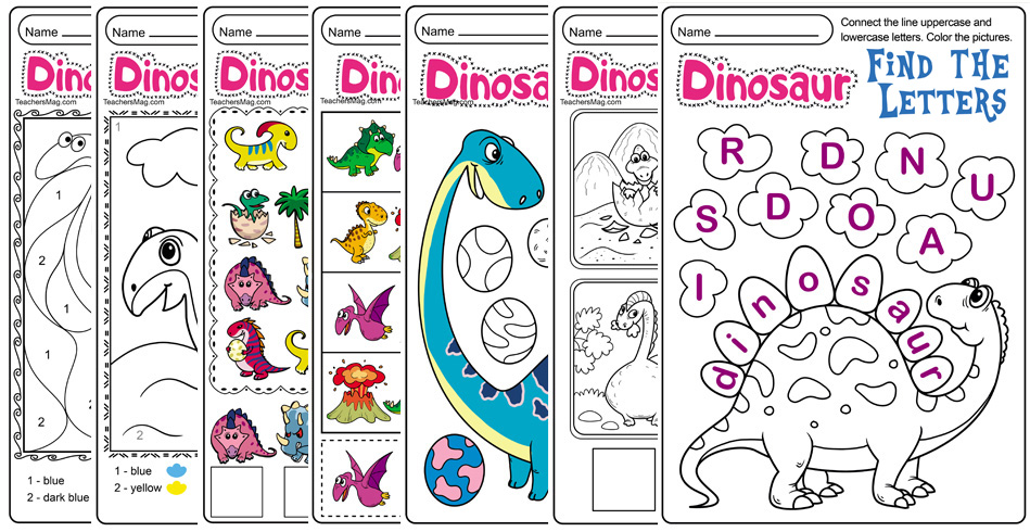 Free Dinosaur Printables For Preschool Teachersmag Com