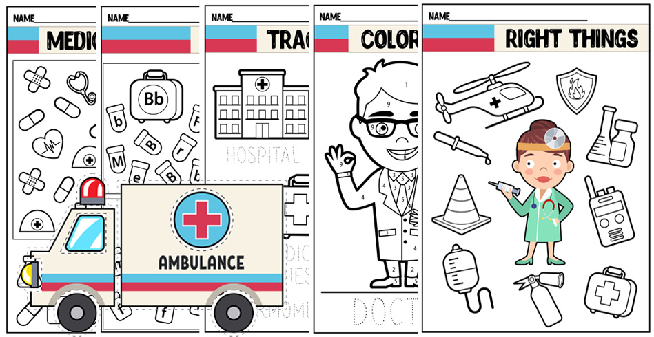 Community Helpers Worksheets: Doctor