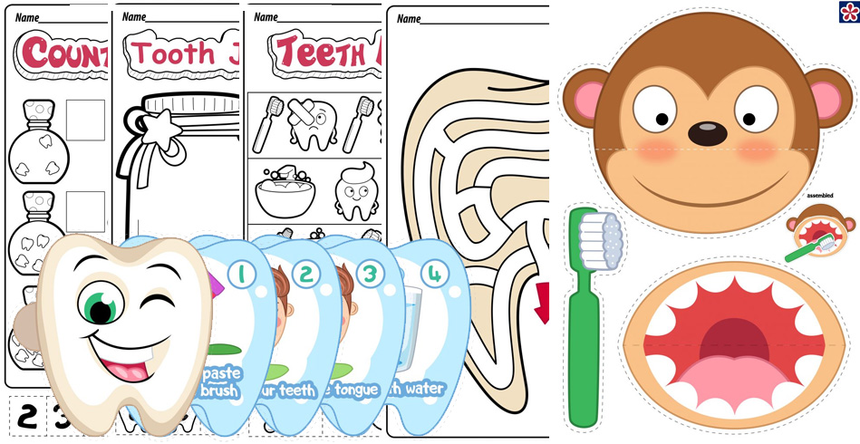 dental health coloring pages preschool