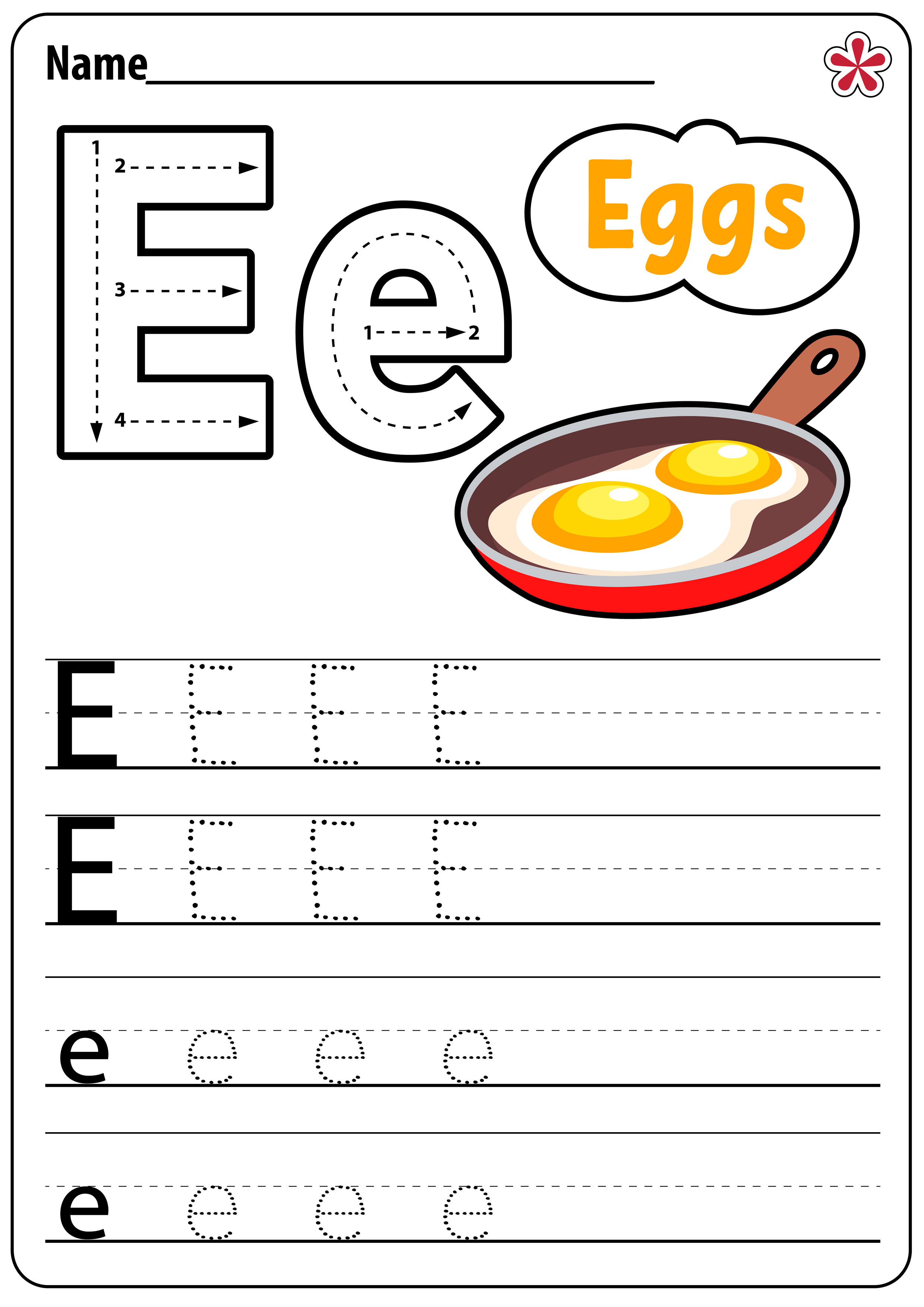 Letter E Worksheets For Kindergarten and Preschool. TeachersMag.com