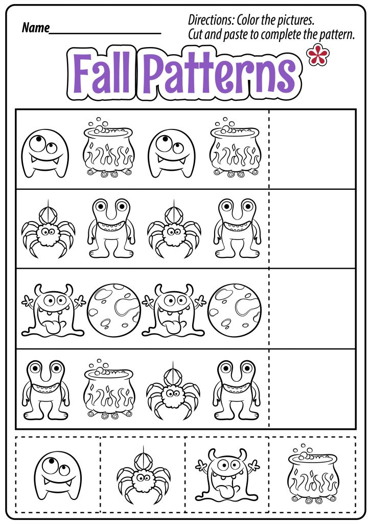 Fall Patterns Worksheets
