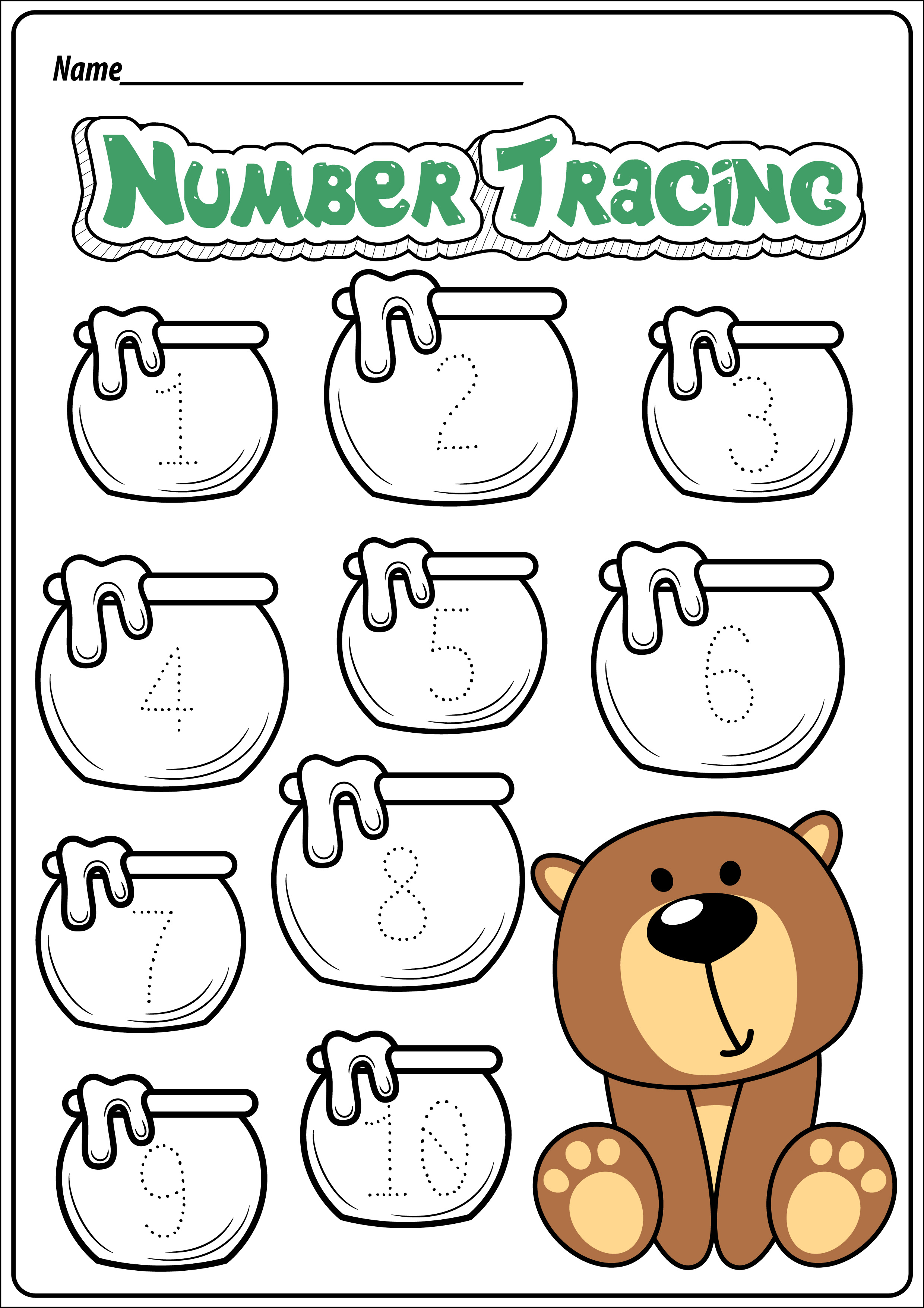 Free Printable Counting Bears Worksheets