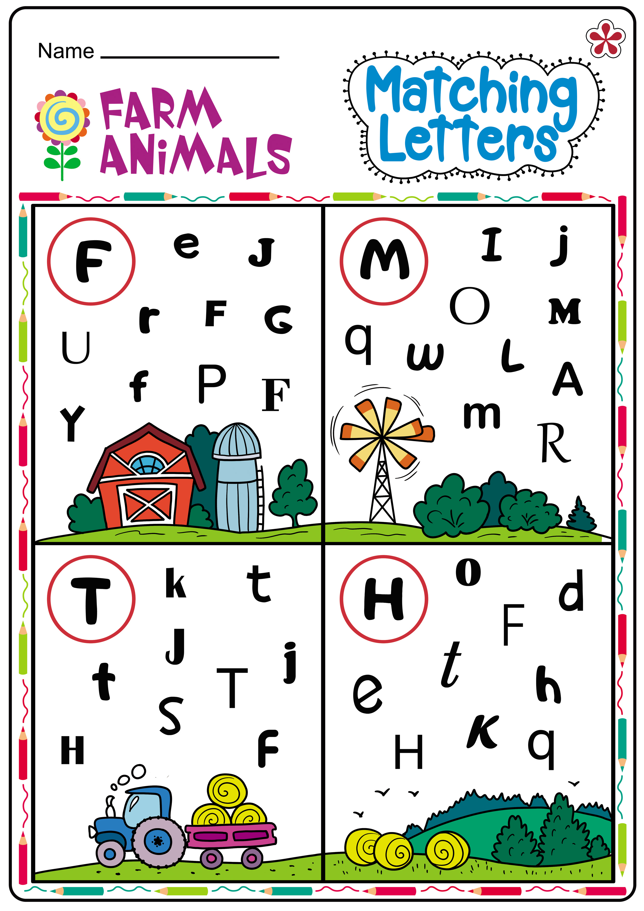 Free Printable Farm Animal Worksheets for Preschoolers
