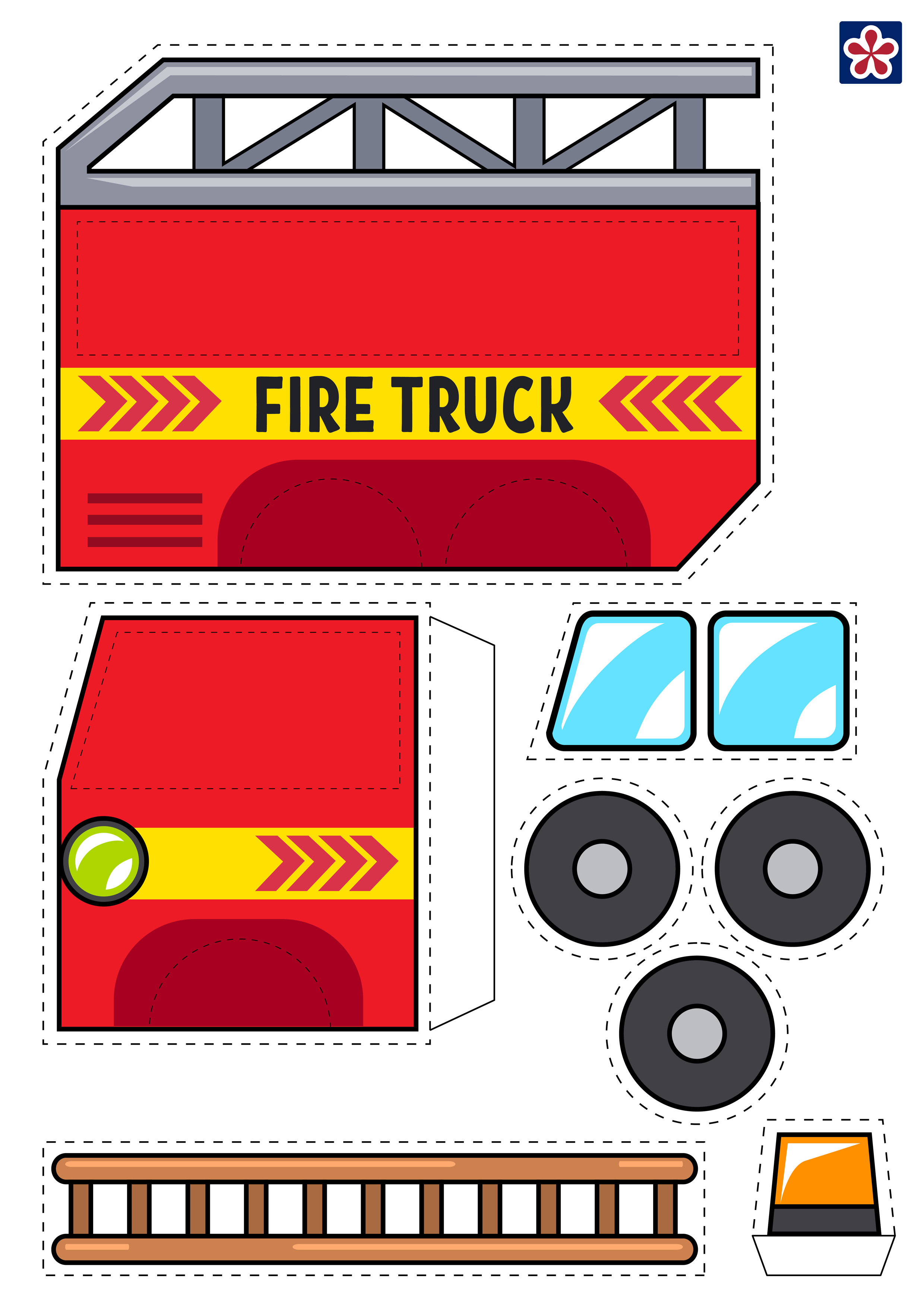 Fire Truck Printable Craft Printable Templates