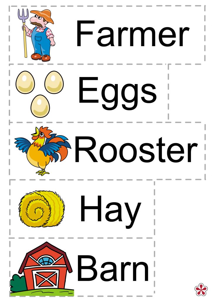 Farm animals Word Cards