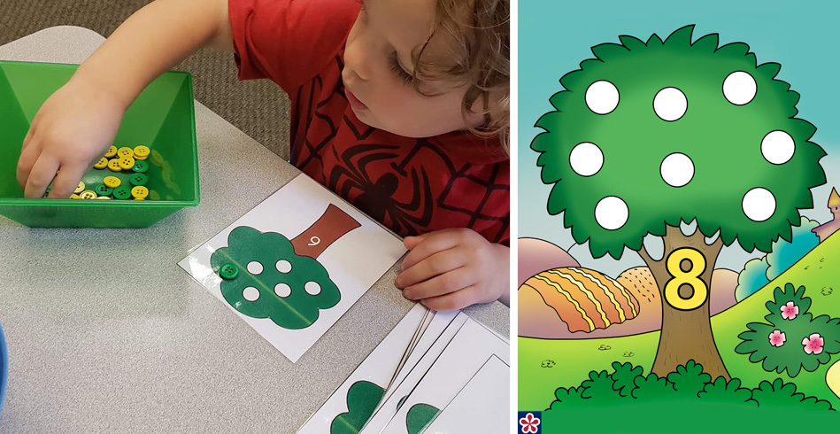 apple tree template for children