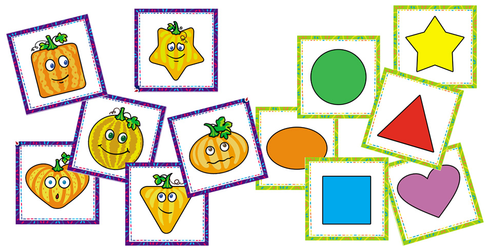 Free Printable Match the Shapes Memory Games for Kids