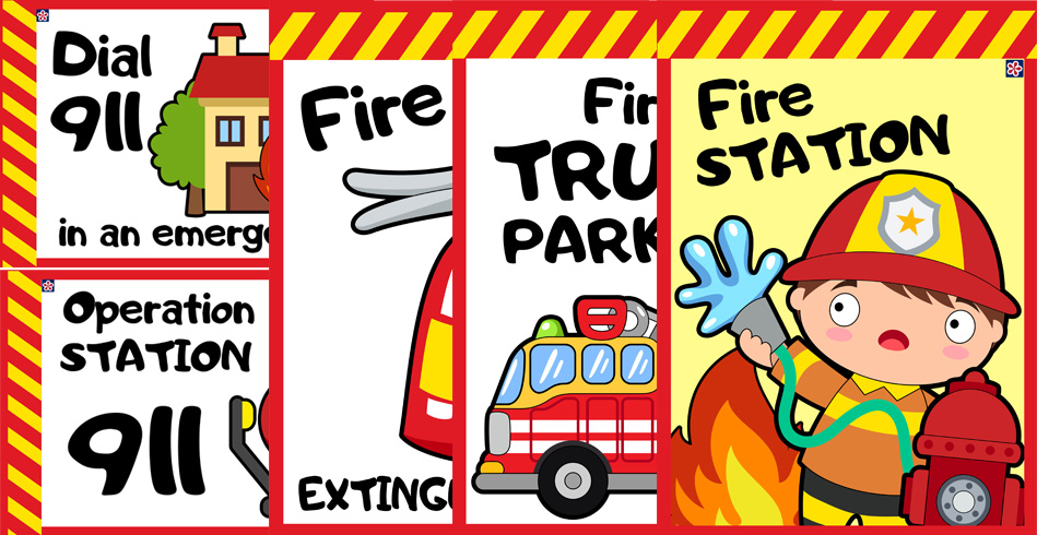 Free Printables For Fire Station-Themed Dramatic Play