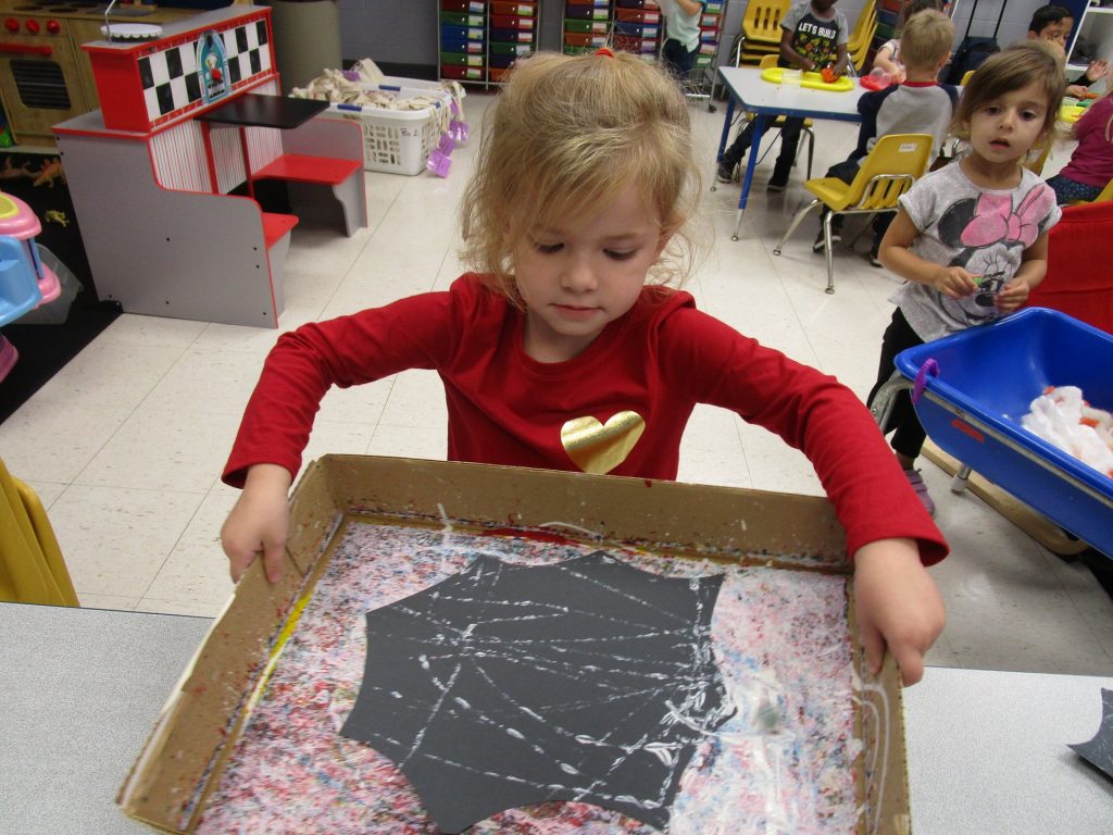 Marble Painting Spider Web for Preschoolers