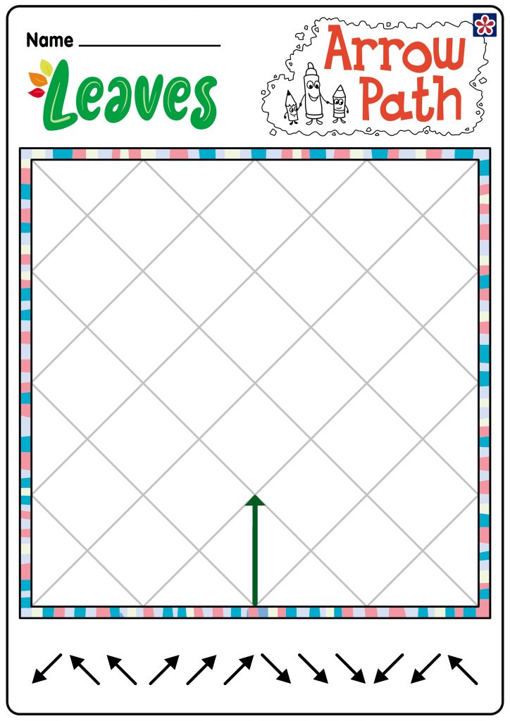 Leaves Arrow Path Worksheet