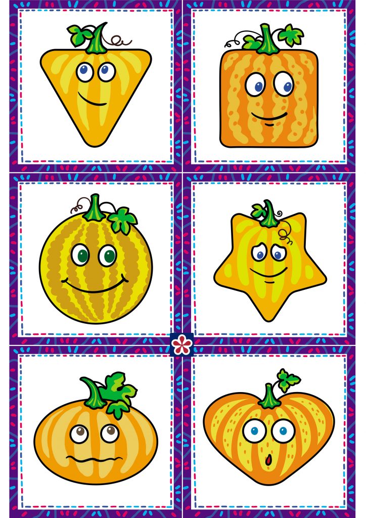 Pumpkin Matching Game, pumpkin shapes