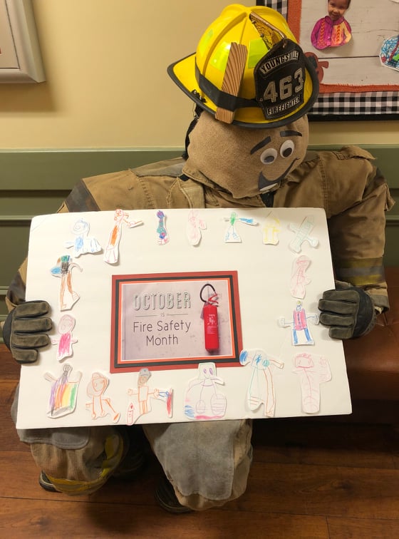 Sam the Firefighter Scarecrow