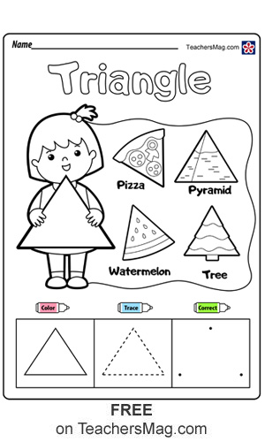 Free Shapes Worksheets for Preschoolers. TeachersMag.com