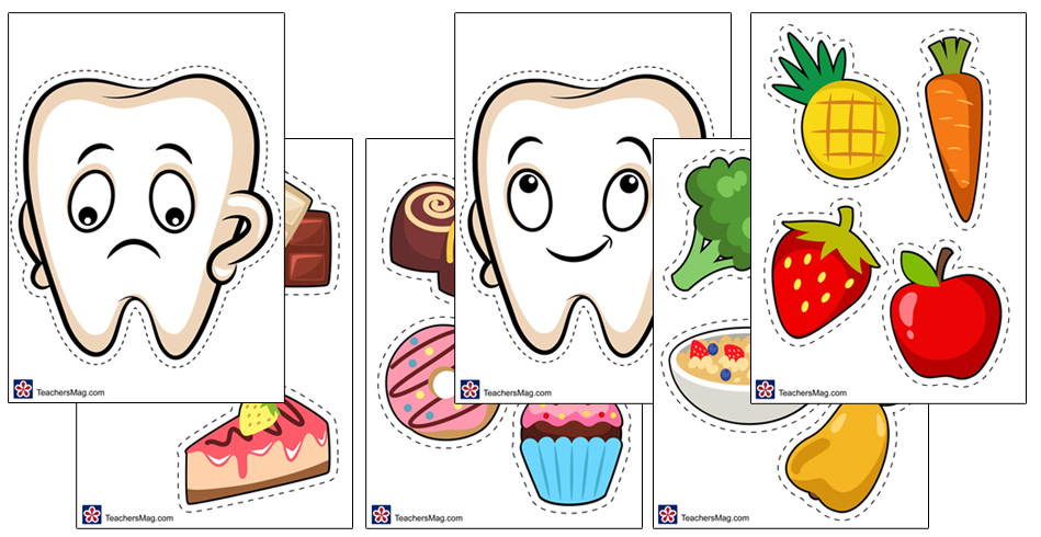 Free quot Happy and Sad Tooth quot Dental Health Printables For Preschool