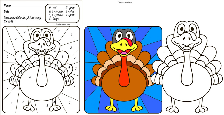 Thanksgiving Turkey Printable Worksheets