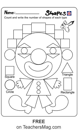 Shapes Worksheets for Kindergarten