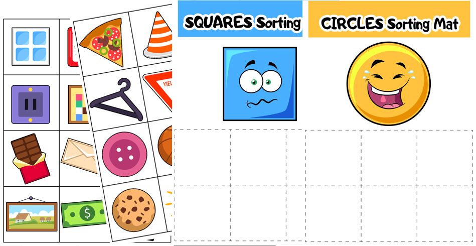 2D Shape Sorting Mats and Worksheets