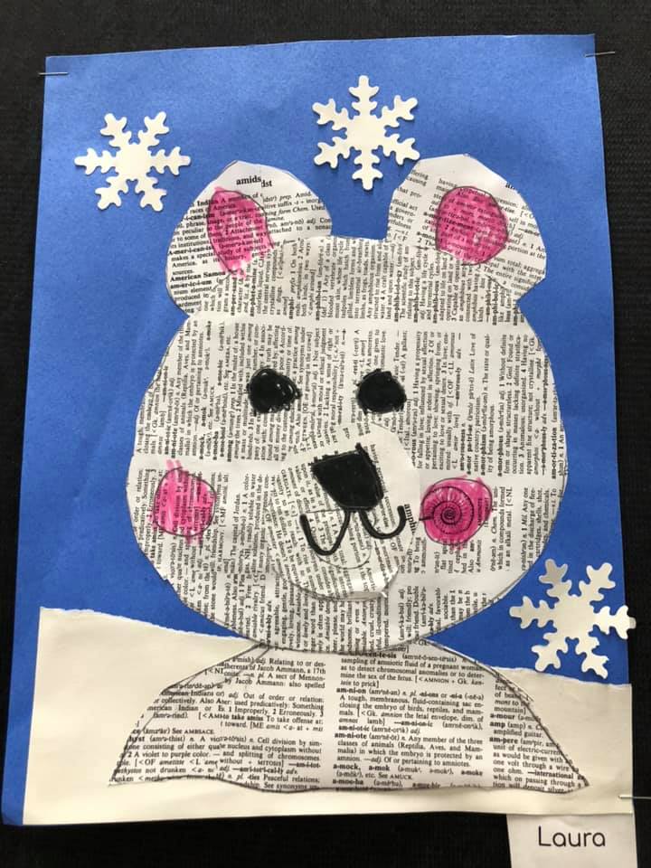 Polar Bears Collage Craft for Kids