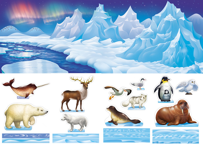 Arctic Diorama Printables - Printable Templates