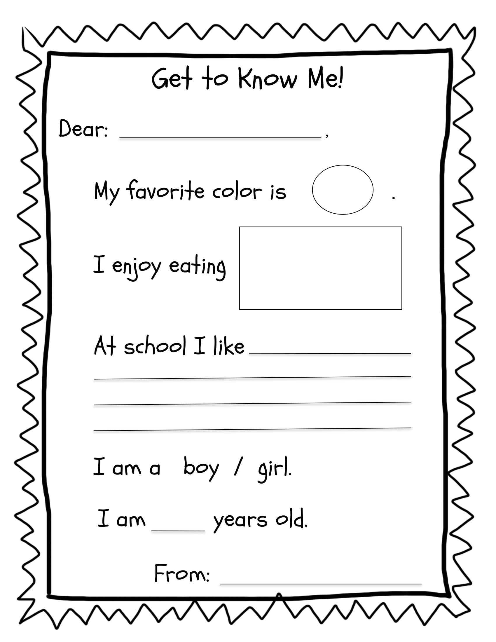 Preschool Pen Pal Letter. TeachersMag.com Throughout Pen Pal Letter Template