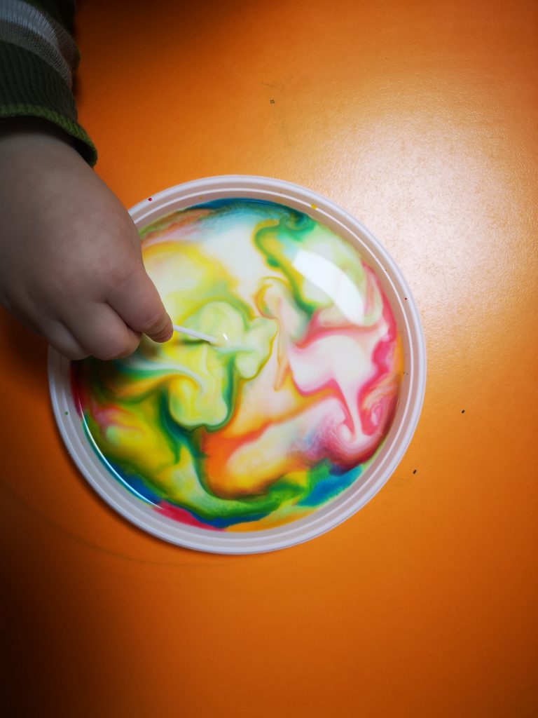 rainbow milk science experiment