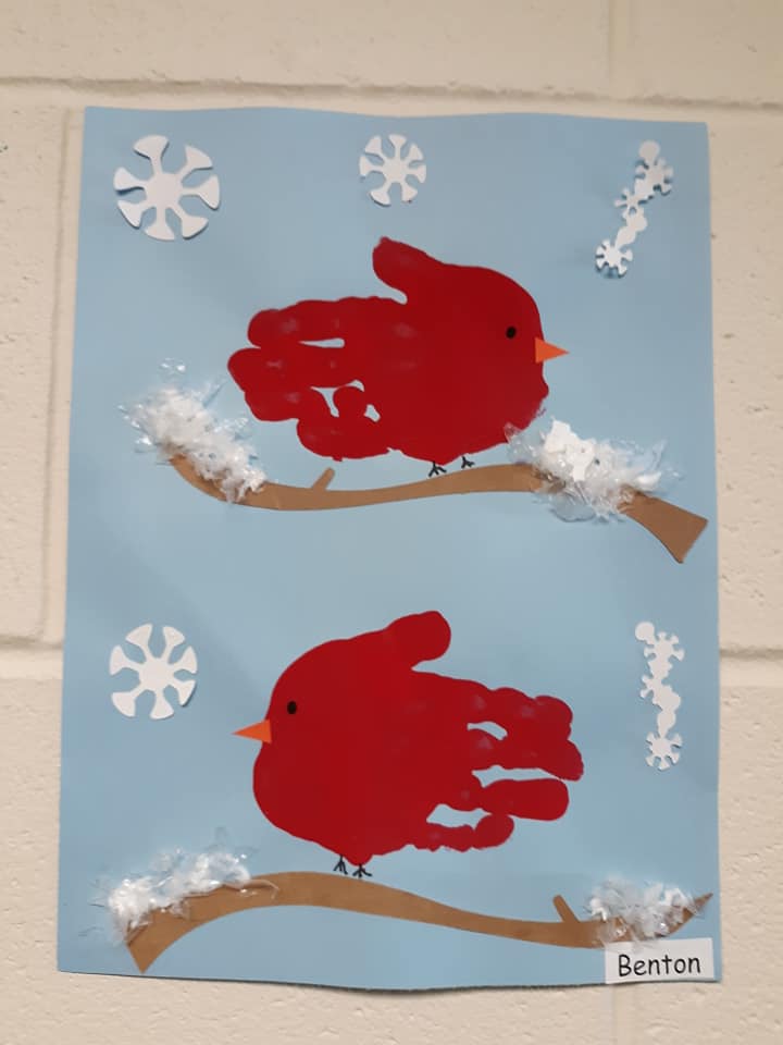 Winter Birds Handprint Craft