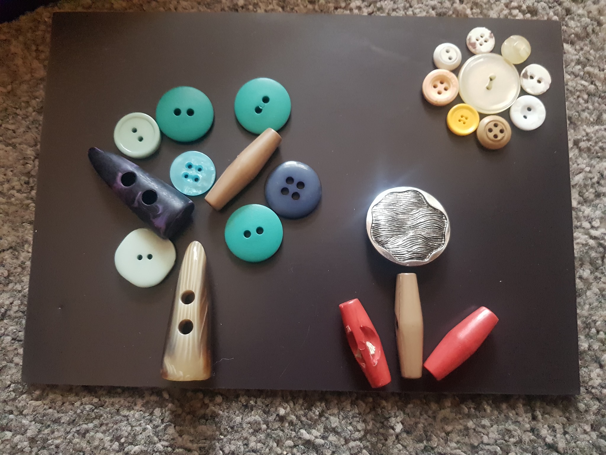 Loose Parts Play Activity With Buttons.