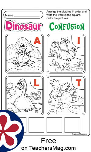 dinosaur tracing letters