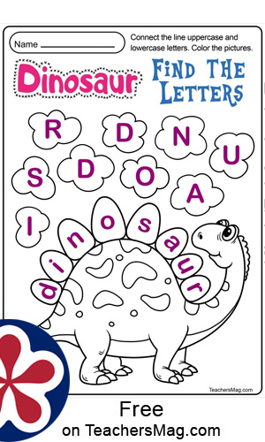 Free Dinosaur Printables for Preschool. TeachersMag.com