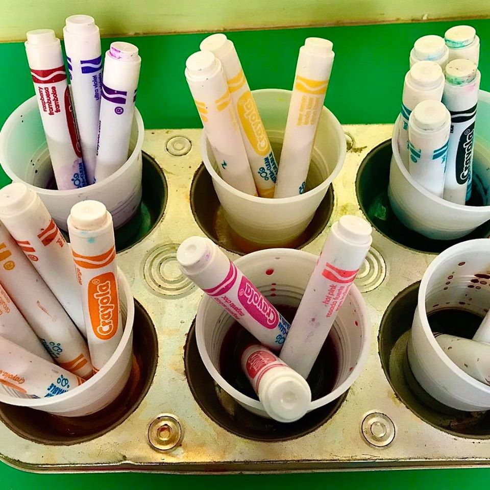 How the Dried-Out Markers Made Watercolor Paint