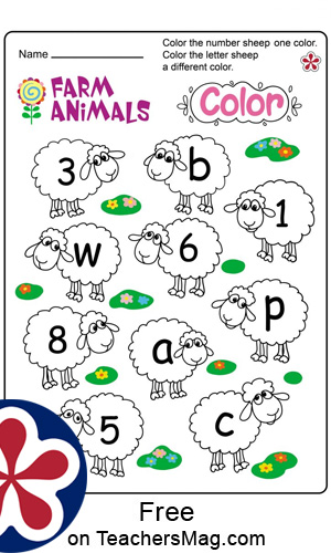 Free Printable Farm Animal Worksheets for Preschoolers. 