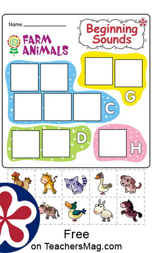 Farm Animals and Letters Worksheet For Kindergarten!. 