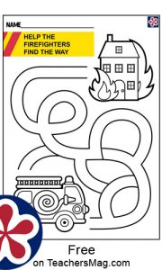 Free Firefighter Worksheets | TeachersMag.com
