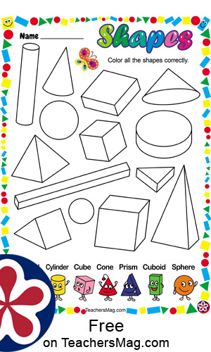 3d Shape Worksheets For Use In Preschool