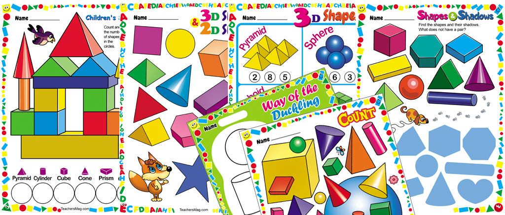 3D Shape-Focused Worksheets for Preschool Students