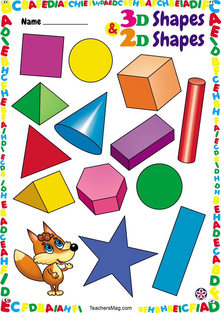 3D Shape-Focused Worksheets for Preschool Students-2 | TeachersMag.com
