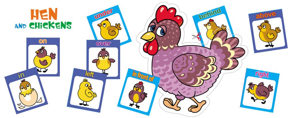 Hen and Chicks Prepositions Activity