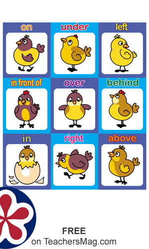 Hen and Chicks Prepositions Activity