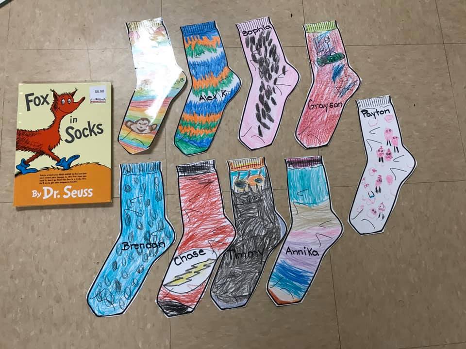 Dr. Seuss Feet and Sock Themed Books for Young Children